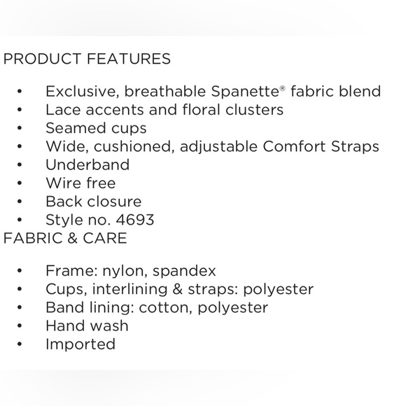 🆕 Playtex 36D 18 HR Ultimate Comfort Strap Wireless Full Figure Bra Color:Blush - Picture 5 of 11